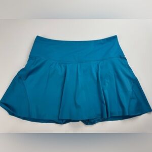 Athleta Skort Size Medium Navy Blue Ace Tennis Skort Shorts Ball Pockets NWOT